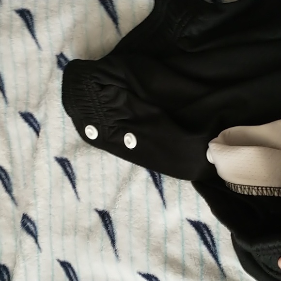 Black sweatpants that button all the pay down the side - Picture 2 of 3